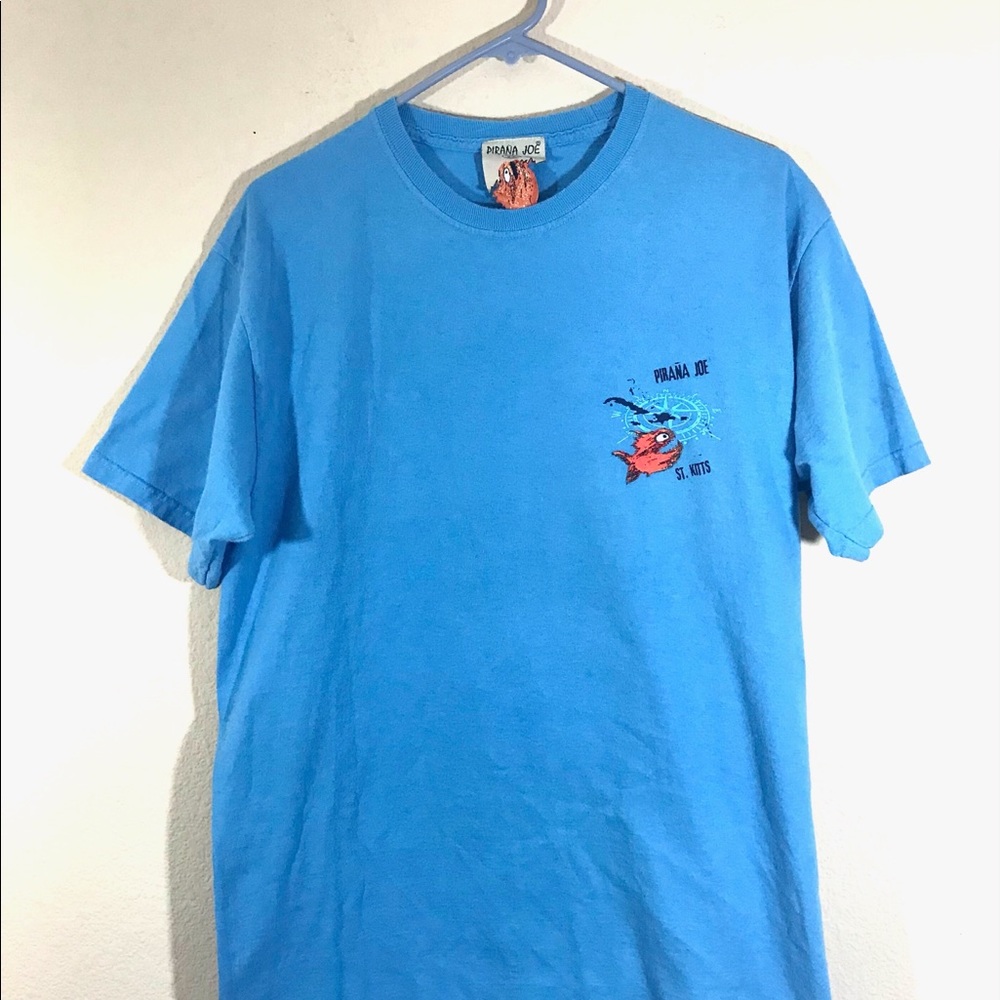 Light Blue Pirana Joe St. Kitts Shirt Size M